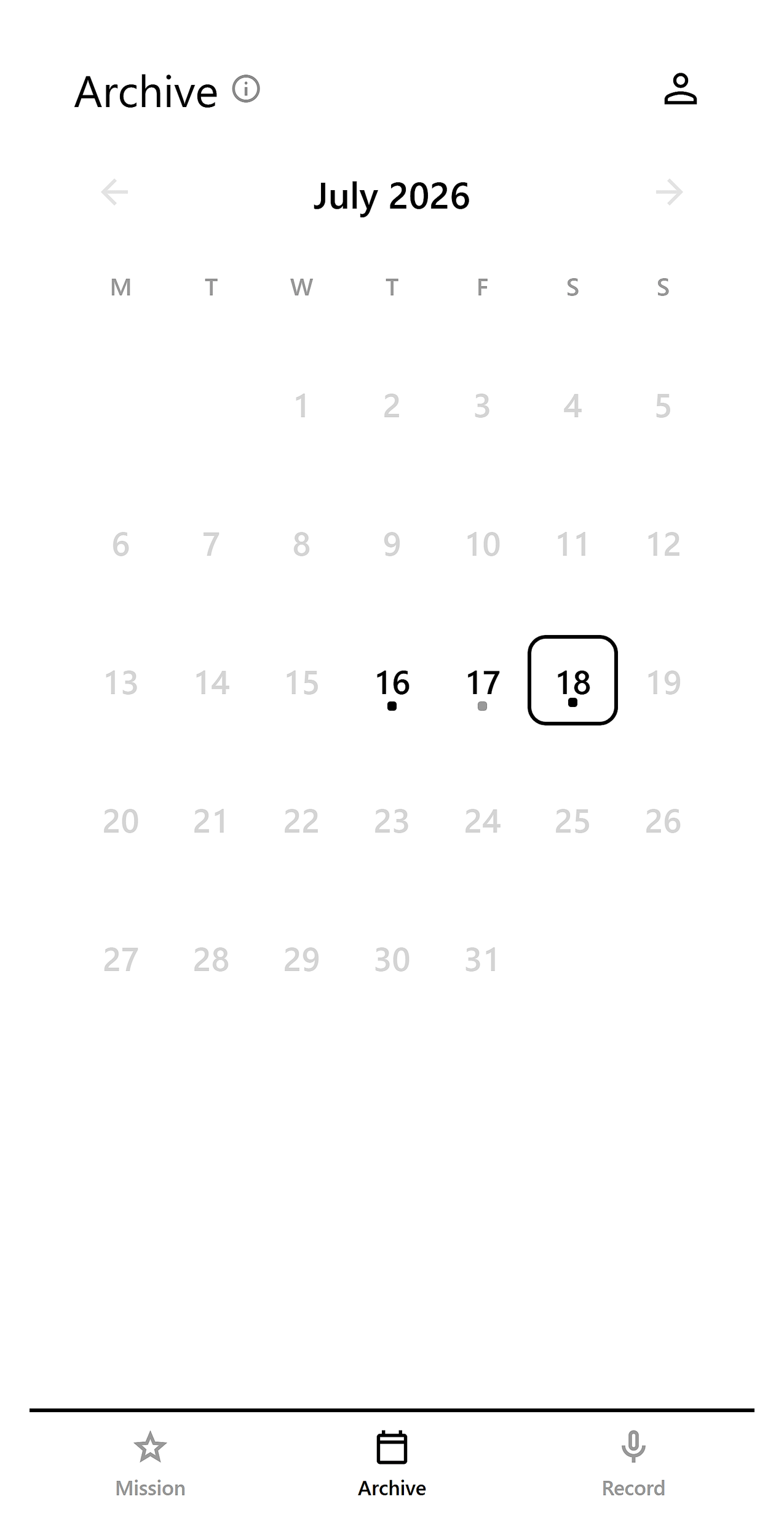 Tus días, guardados.
